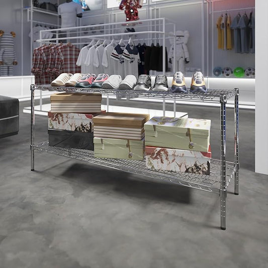 Regal Altair 18" Deep x 60" Wide x 27" Height Wire Shelving Kit | 2-Tier | NSF Commercial Storage Rack Unit