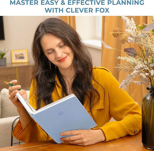 Clever Fox Planner Large – Undated Weekly & Monthly Planner for Productivity, Time Management & Goals – Organizer Journal – 7x10” (Periwinkle)