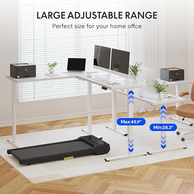 FLEXISPOT L Shaped Standing Desk (White, 71x63Inch)