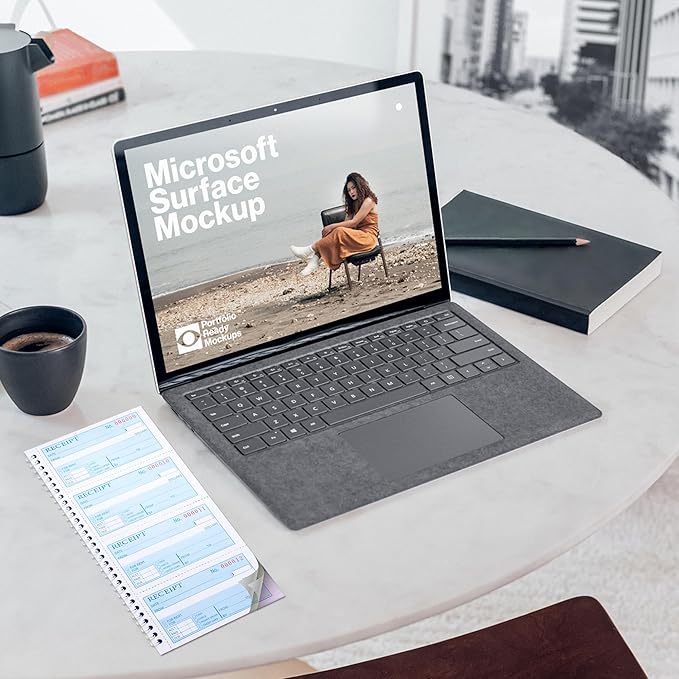 2 Packs Receipt Book with Carbon Copies,Money and Rent Receipt Book,3-Part Carbonless,5.31" x 11.22",100 Sets per Book