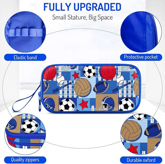 Fitvc Large Pencil Case for Boys,Sports Boys Pencil Pouch for Kids Teens School,Large Capacity Pen Box Marker Organizer for School
