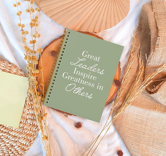 OXW Sage Green Notebooks for Work, Employee Appreciation Gifts, Leadership Gifts Notebook Journal for Writing Meeting Office, Thank You Gifts for Women Men Leader Mentor Boss Manager, 5.5"x8.3"