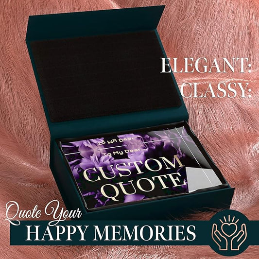 Custom Acrylic Sign Personalized, Custom Desk Name Plate, 18 Styles, (5"x7"), With Gift Box, USA Made by Acryluxe. (Blossom)