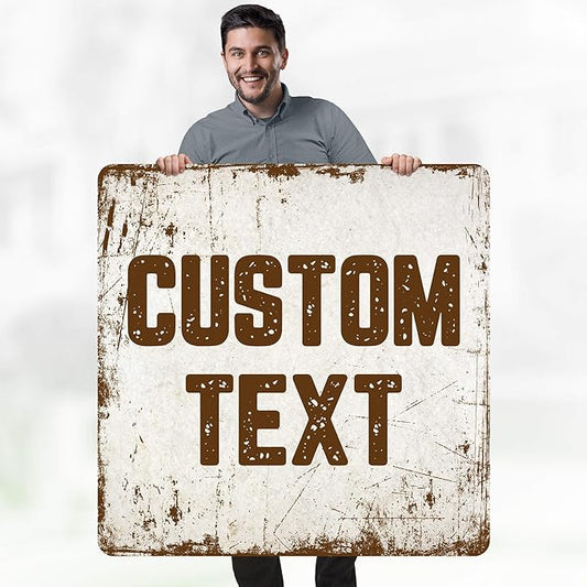 Custom Sign, Custom Street Sign, 11 Font Colors, 13 Font Styles, 4 Hole Options, 22 Sizes, 36x36 Inches, Rust Free DiBound, Fade Resistant, Made in USA by My Sign Center (Rustic)
