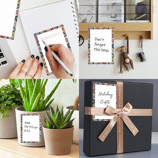 SXboxing Sticky Notes 4X6 Inches, 2 Pack Large Cute Self-Stick Pads, Bright Funny Memo Pads Easy to Stick for Home, Office Luxury Mandala