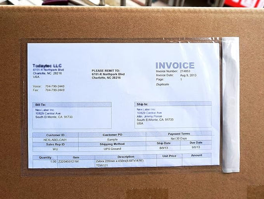 Premium 6''x10'' Packing List Envelope, Tailored Size for Letter-size Paper Folded in Half, Adhesive Shipping Label Pouch/Sleeve (100 pack)