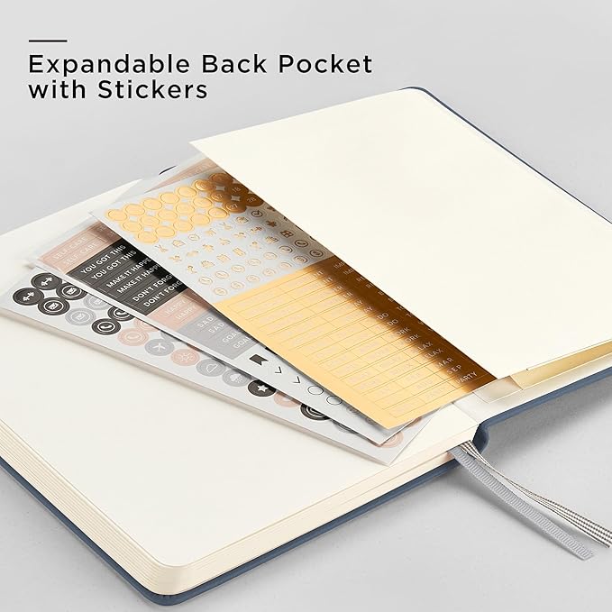 &And Per Se Dotted Journal Notebook, A5 Hardcover Bullet Dotted Journals for Sketching, 160 Pages 100GSM Thick Paper Journaling Notebook for Office School Home, 5.7'' x 8"(Royal Blue)