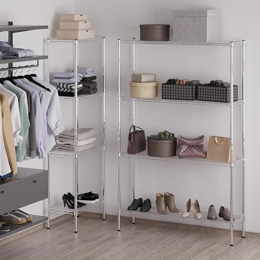 Regal Altair 14" Deep x 48" Wide x 74" Height Wire Shelving Kit | 4-Tier | NSF Commercial Storage Rack Unit