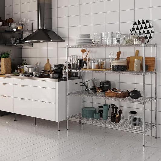 Regal Altair 18" Deep x 54" Wide x 54" Height Wire Shelving Kit | 4-Tier | NSF Commercial Storage Rack Unit