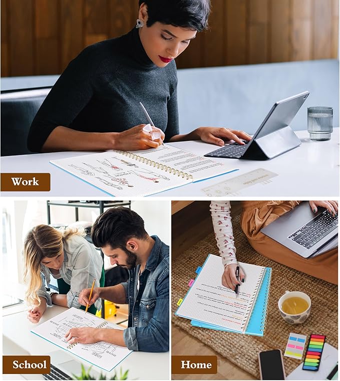 Graph Paper Notebook (Blue, A4)