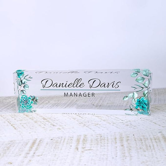 ARTBLOX | Custom Name Plate for Desk, Office Decor, Teacher Desk Name Plate, Teacher Gift, School Counselor Gift, Gift for Women, Teacher Appreciation
