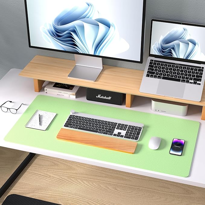 Aothia Leather Desk Pad Protector — Green