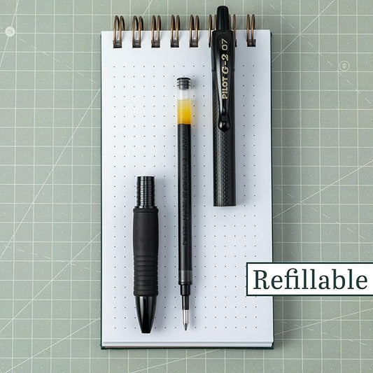 Pilot, G2 Edge Premium Gel Roller Pens, Fine Point 0.7 mm, Gel Pens Black Ink, Pack of 12 - Ideal for School, Journaling & Office Writing