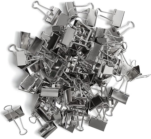 U Brands Binder Clips, Medium, Silver, 72 Count