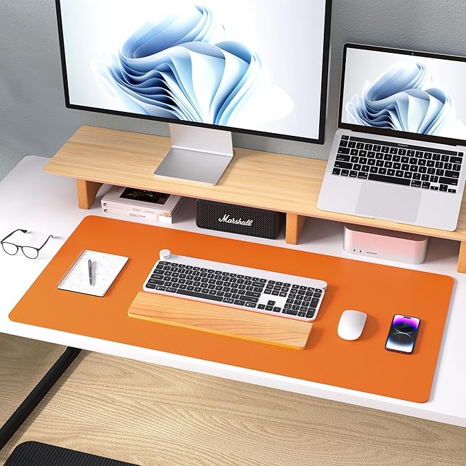 Aothia PU Leather Desk Pad — 23.6" × 13.7", Non-Slip