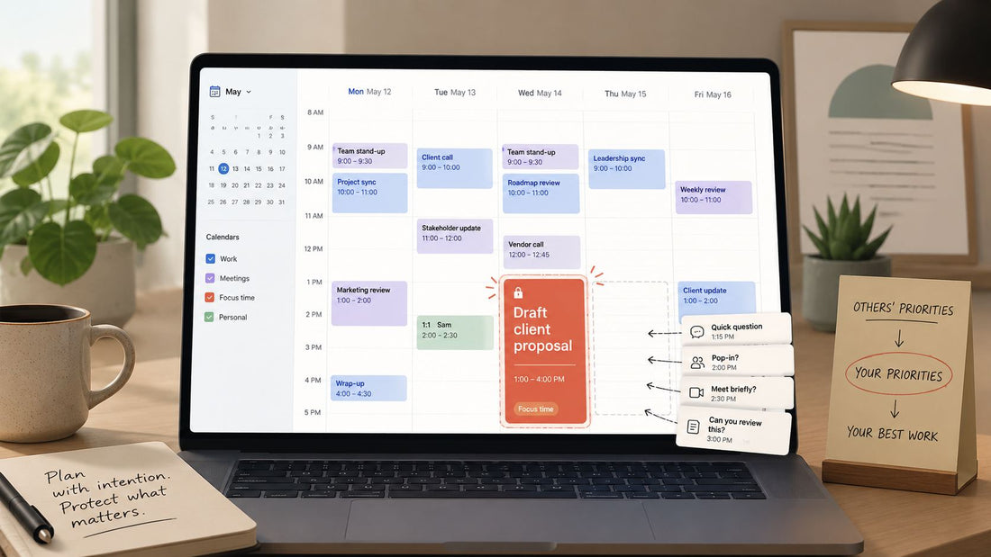 A monthly wall calendar with one block defended against incoming requests.