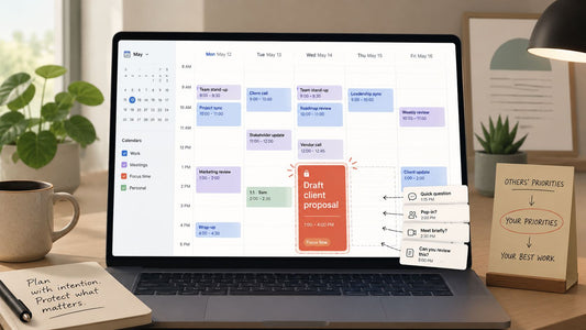 A monthly wall calendar with one block defended against incoming requests.