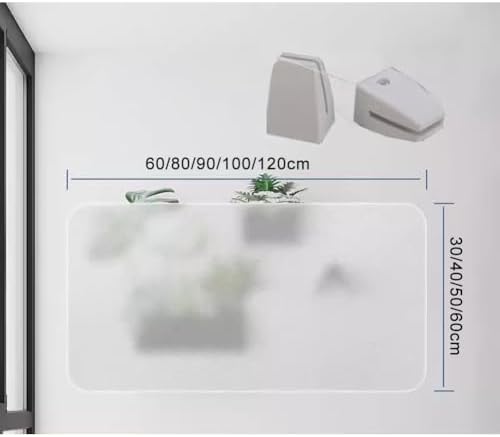 Acrylic Privacy Screen Divider, Portable Desk Partition Panel for Workstations, Frosted Visual Distractions Shield, Ideal for Offices & Schools (Clear-B, 39.4x11.8in)