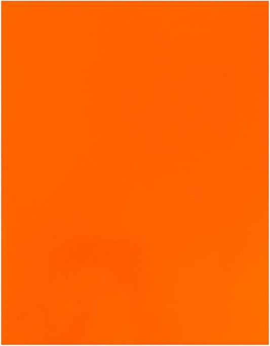 JAM PAPER Custom Printed Semi-Gloss Folders with Round Corner Pockets - Personalized Logo & Text - 10 pt C2S - Orange - 250/Pack