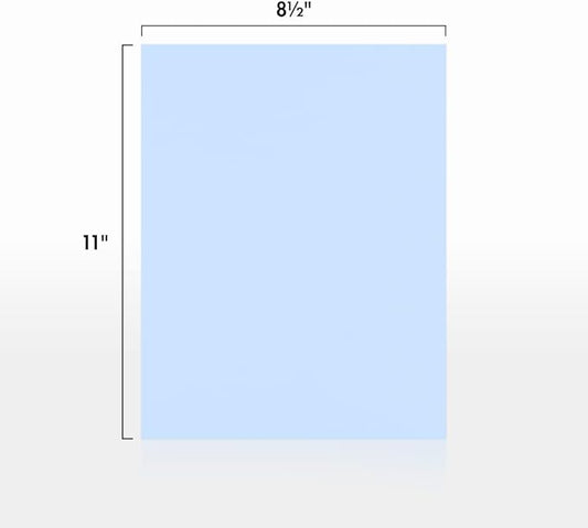 LUXPaper 8.5" x 11" Paper | Letter Size | Baby Blue | 80lb. Text | 50 Qty
