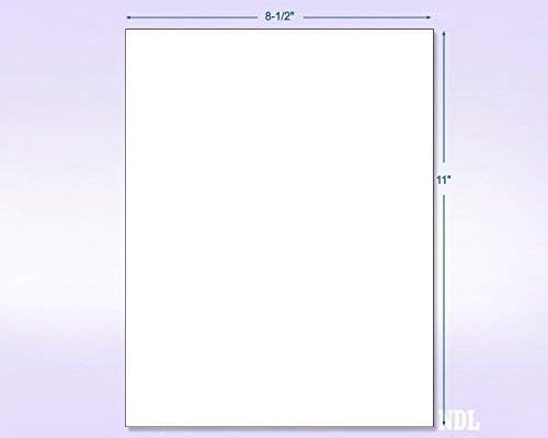 NextDayLabels - 8-1/2 x 11" Neon Color High Light Fluorescent Labels for Laser & Inkjet Printer (Orange Fluorescent, 8.5" x 11" - 1 Per Page | 25 Labels)