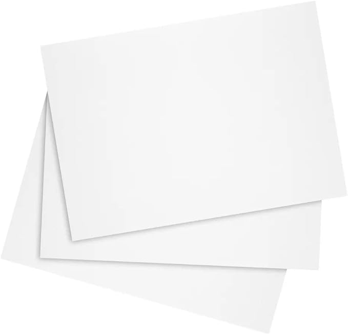 Reskid 100 Pack of White Cardstock - Thick Paper - 5 x 7" Blank Heavy Weight 110lb/14pt Cover Card Stock - Great For Invitations, Announcements and More (5x7, inches)