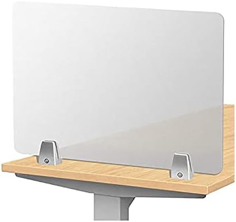Frosted Acrylic Desk Divider - Free Standing Privacy Panel for Office & Home - Portable Student Test Shield - Enhance Focus & Productivity with Stylish Partition