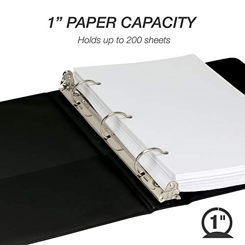 Samsill Economy 1 Inch Mini 3 Ring Binder (Black)