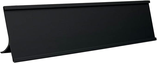 5 Pack 2" x 8" Aluminum Desk Name Plate Holders,Office Business Desk Sign Holder for Meeting Room or Other Business Event (Black)