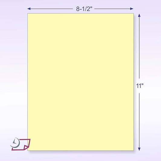 NextDayLabels - Pack of 500 Sheets 8-1/2" x 11" Letter Size CFB NCR (Carbon-Less) Paper, for Laser or Ink Jet Printer (Yellow CFB)