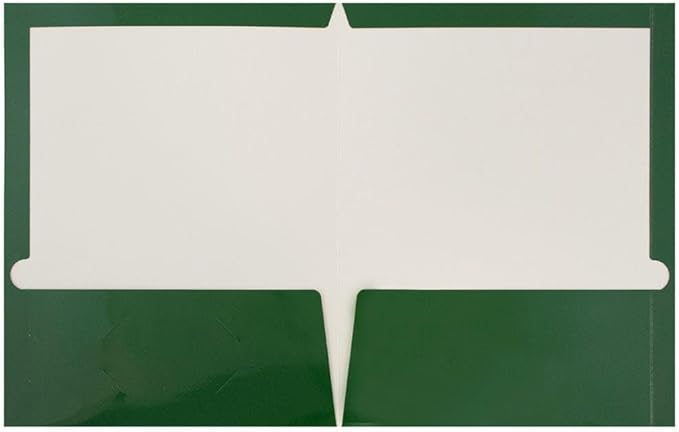 JAM PAPER Laminated Two Pocket Glossy Folders (Green)
