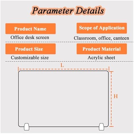 Portable Frosted Acrylic Desk Divider - Free Standing Privacy Panel for Office & Home - Student Test Shield, Desktop Privacy Screen, Noise Reduction, Workstation Privacy Solution