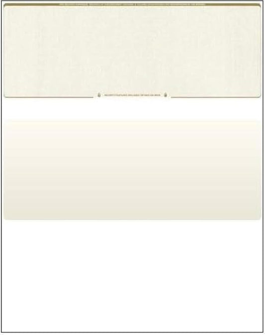 Compuchecks Top Blank Check Paper - 100 Pack, Quick-Books & Laser Printer Compatible - Security Business Checks with Voucher - 8.5" x 11" Gold Diamond