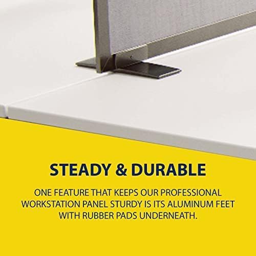 OBEX Acoustical Free Standing Privacy Screen, Cubicle Accessories Desk Privacy Panel, Desk Dividers for Office, Office Furniture Partitions Portable Sound Proof Dividers, 24" x 66", Graphite