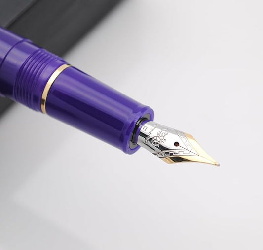 JINHAO 82 Fountain Pen (Transparent Navy Blue,Fine Nib 0.5mm)