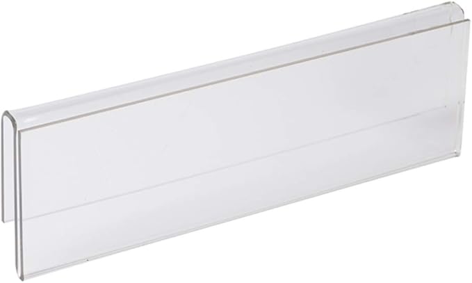 Glass Wall Name Plate Holders - Single Sided 8-1/2" Wide x 2" high (10 - PK, 3/4" Cubicle Wall) by Plastic Products Mfg.