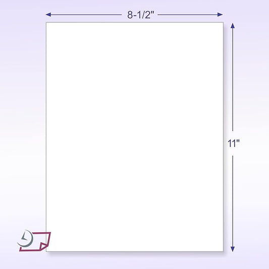 NextDayLabels - Pack of 500 Sheets 8-1/2" x 11" Letter Size CFB NCR (Carbon-Less) Paper, for Laser or Ink Jet Printer (White CFB)
