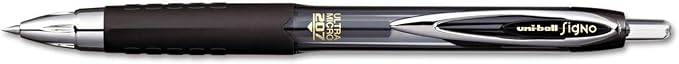 Advantage Gifts Signo 207 Roller Ball Retractable Gel Pens, Medium Point (0.7mm), Black And Blue Ink, 6 Count, Bundle with Plastic Reusable Pouch