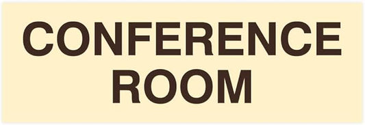 Signs ByLITA Basic Conference Room Sign (Ivory/Dark Brown) - Large