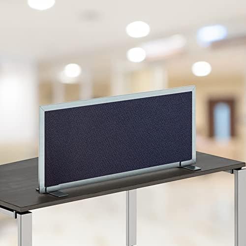 OBEX Acoustical Free Standing Privacy Screen, Cubicle Accessories Desk Privacy Panel, Desk Dividers for Office, Office Furniture Partitions Portable Sound Proof Dividers, 24" x 72", Slate