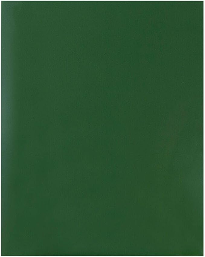 JAM PAPER Laminated Two Pocket Glossy Folders (Green)