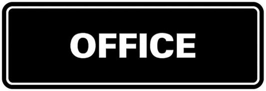 Signs ByLITA Standard Office Sign - Professional Business Signage - Easy to Install (Black) - Medium 1 Pack