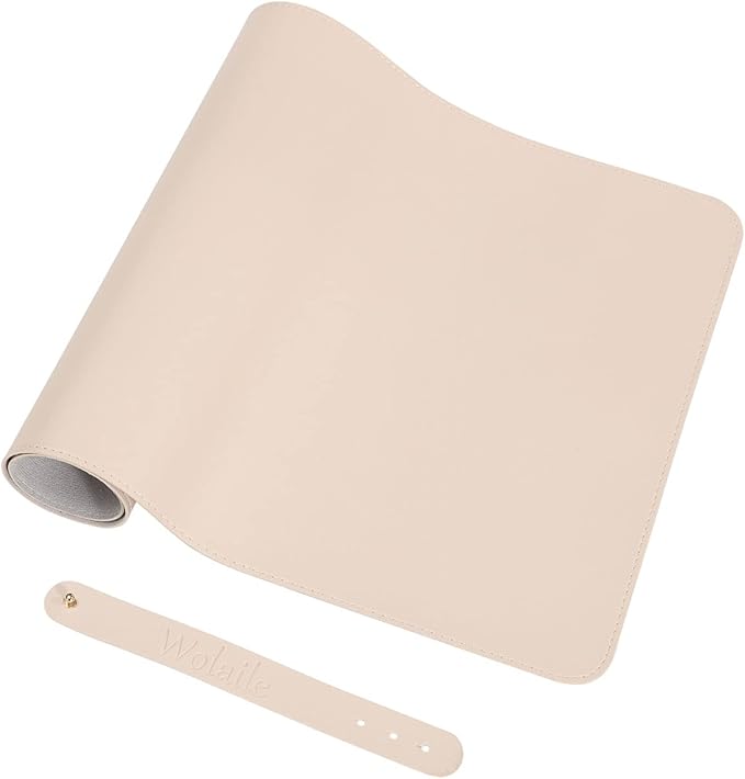 Wolaile Desk Blotter Pad — 27×13 in, Beige