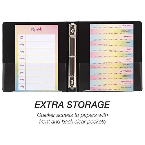 Samsill Economy 1 Inch Mini 3 Ring Binder (Black)