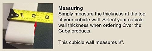 Over the Cube The Original Quality Aluminum, Changeable Cubicle Nameplate Holder, Satin Silver Base, and Polished Yellow Gold Name Plate Holder, (2.25" cubicle wall depth) - Made in the USA