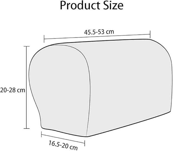 Chaexii Premium Polyester Sofa Arm Cover, Scratch Resistant Protector Covers, Washable, Elastic Armrest Covers for Square/Curved/Sloping Couch Armrests, 2Pcs (Black)