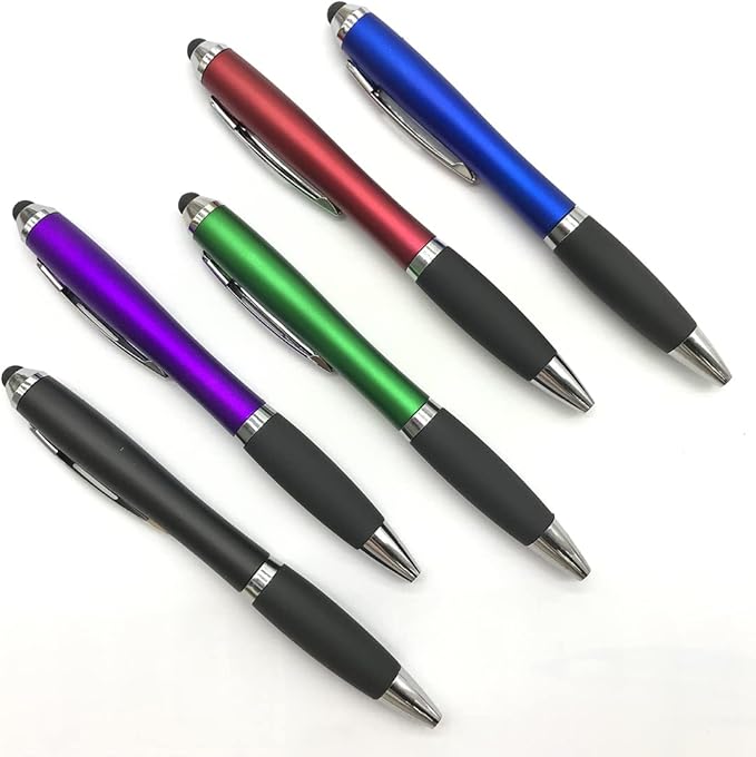 HEYZARDA Personalized Pens with Name Text Icon Logo Engraved for Business Office Custom Ballpoint Pen 50 100 Pcs Optional, Silver
