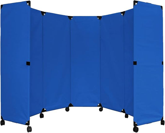 Versare MP10 Portable Folding Wall Partition | Economical 5 Panel Design | Portable Room Divider On Wheels | Adjustable, Freestanding Setup | Multiple Widths