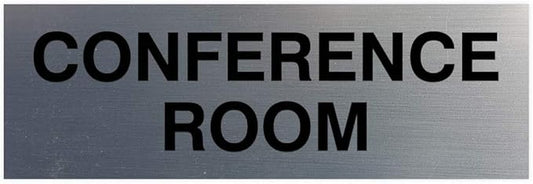 Signs ByLITA Basic Conference Room Sign (Brushed Silver) - Medium