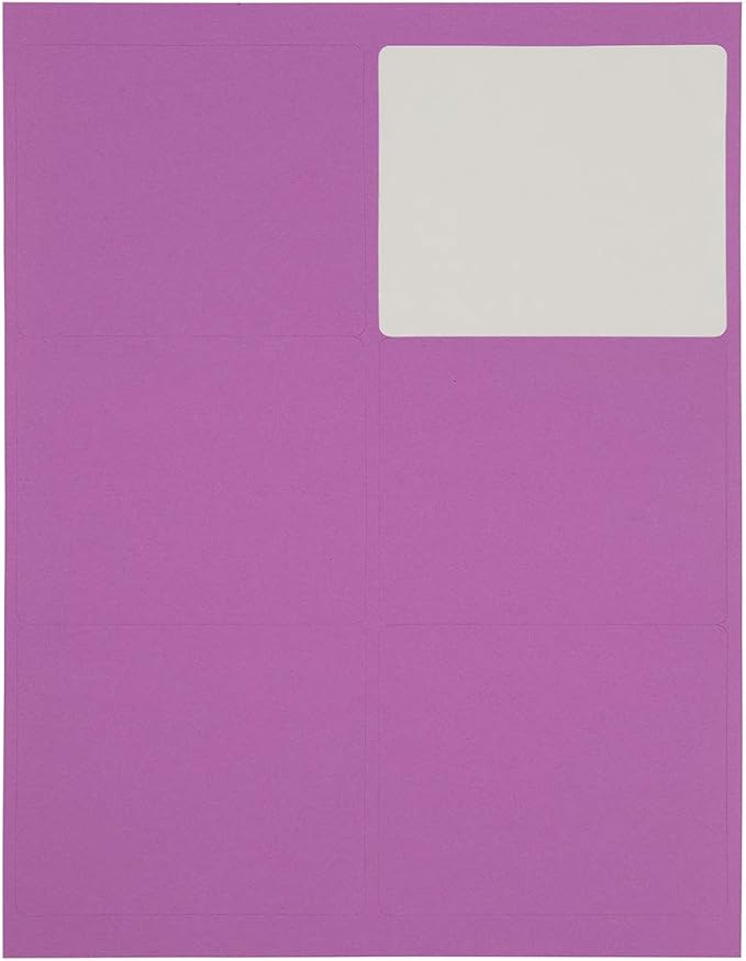 JAM PAPER Shipping Address Labels (Purple, 3x4)